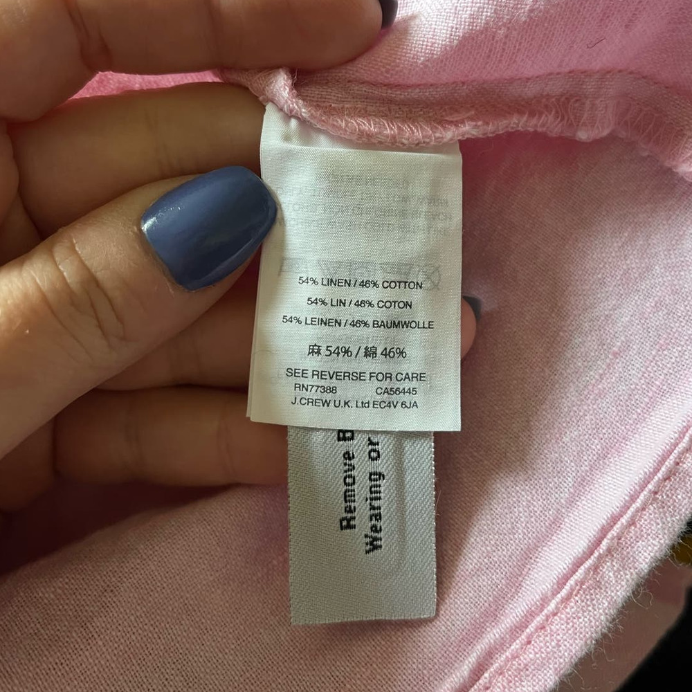 MADEWELL Sm. Short Sleeve Tie Front Top Paris Pink - Picture 7 of 7
